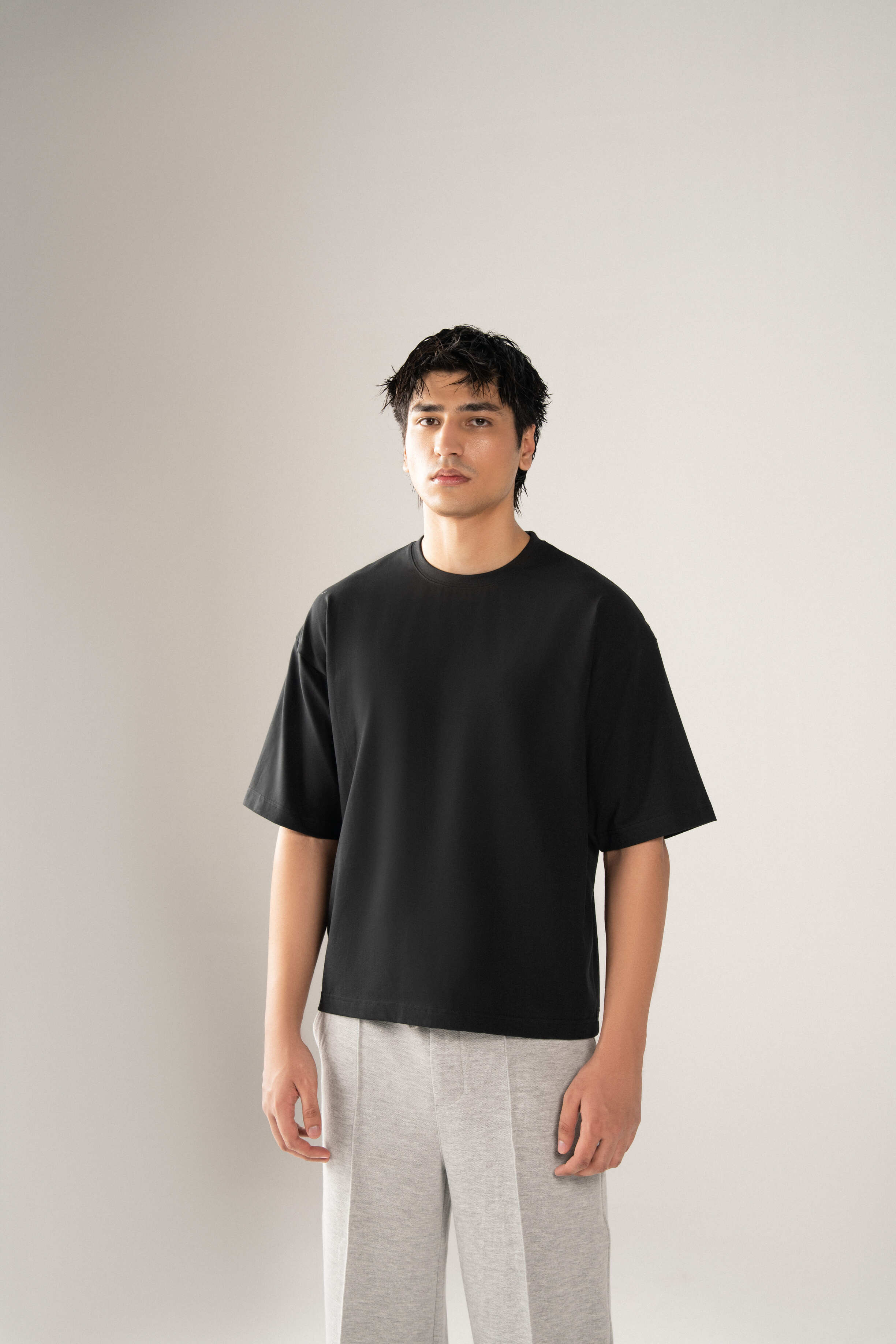 Black Oversized Cotton Tee