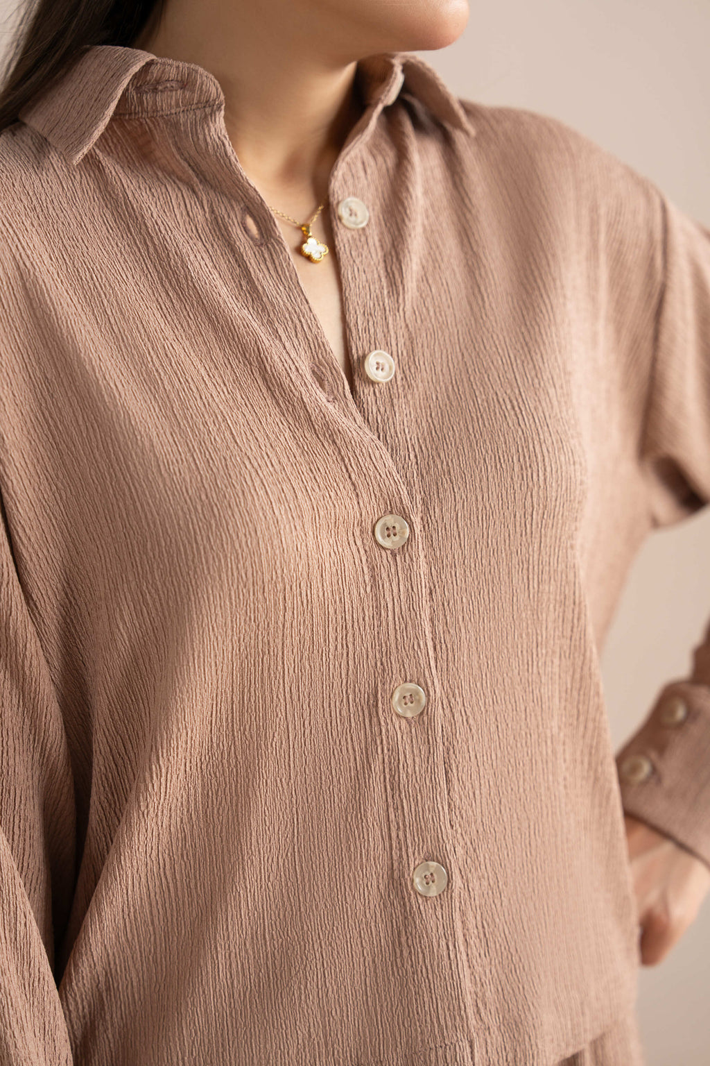 Crunchic Knit Button Down Set