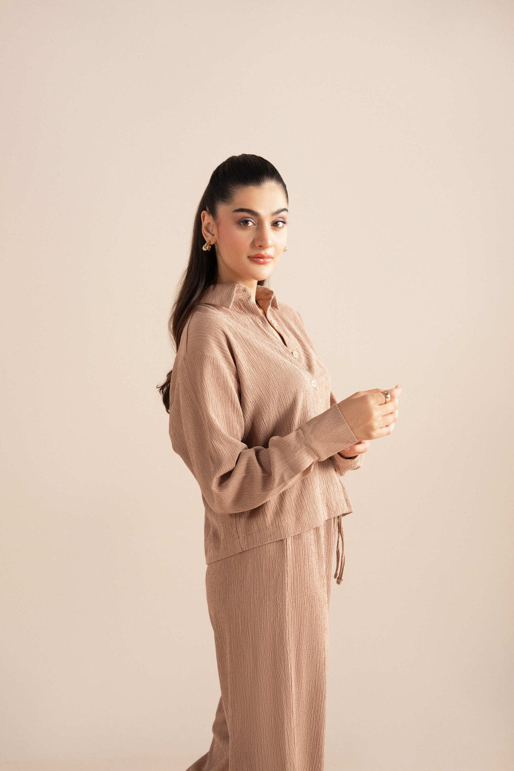 Crunchic Knit Button Down Set