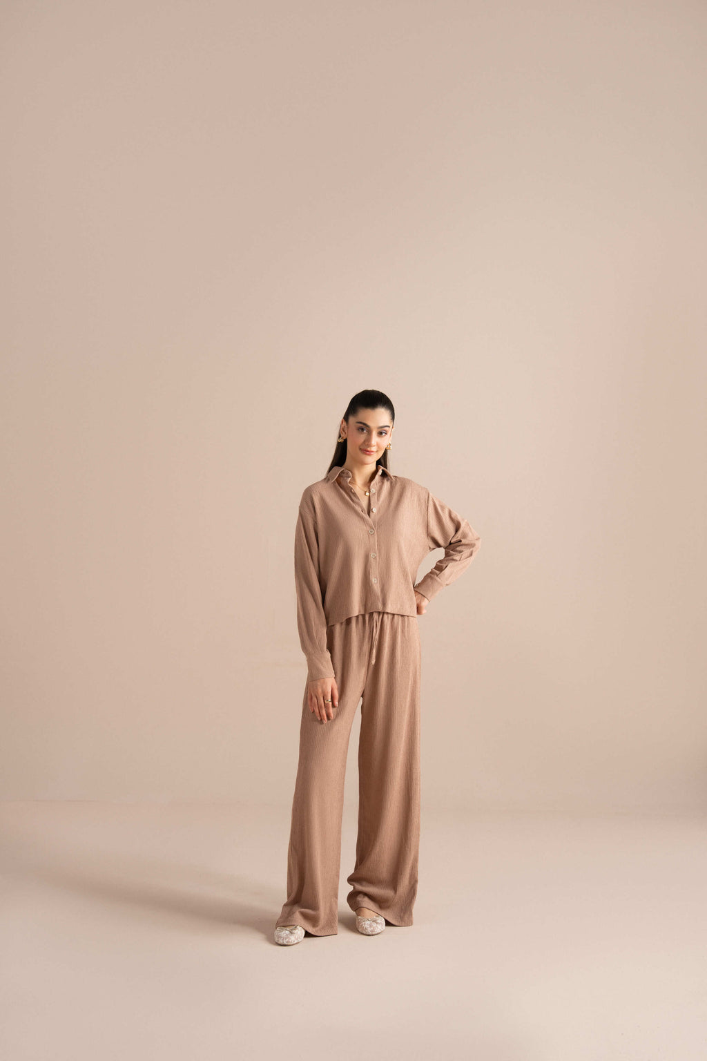 Crunchic Knit Button Down Set