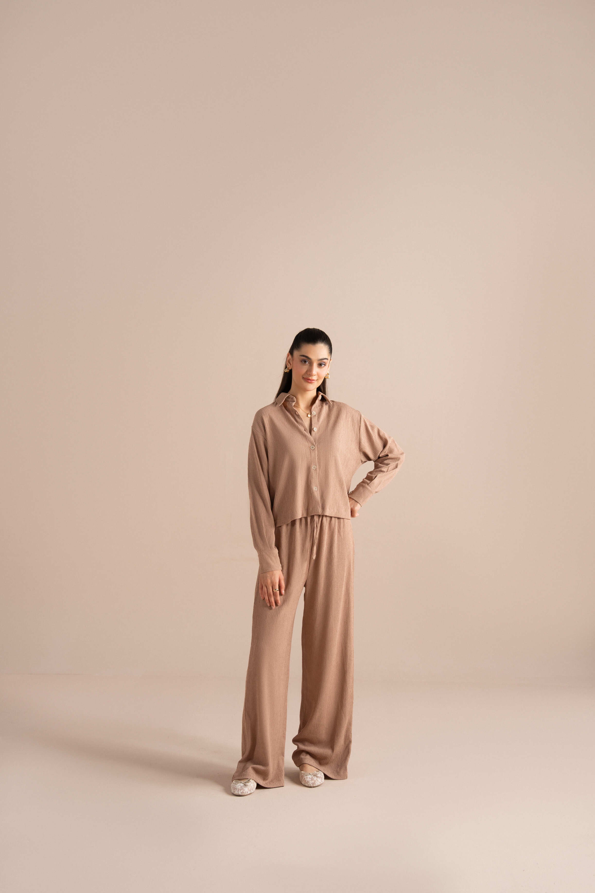 Crunchic Knit Button Down Set