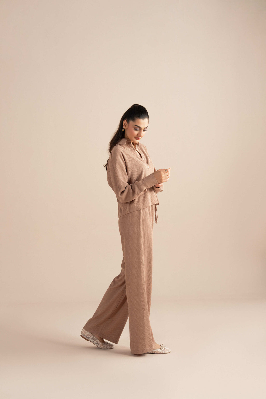 Crunchic Knit Button Down Set