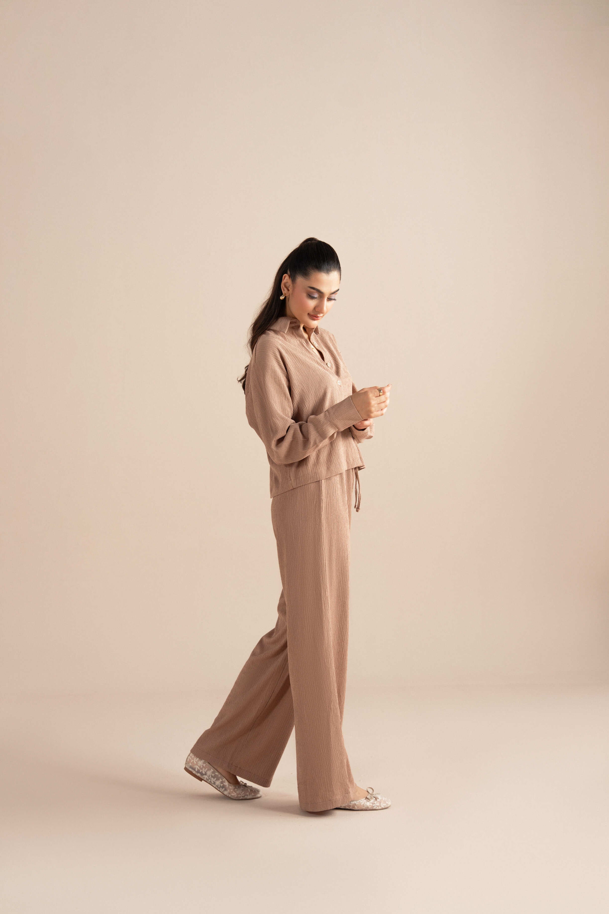 Crunchic Knit Button Down Set