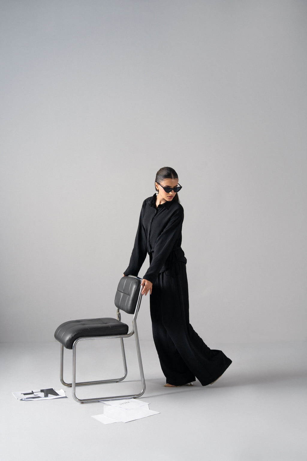 Placket-Tied Crunchic Set