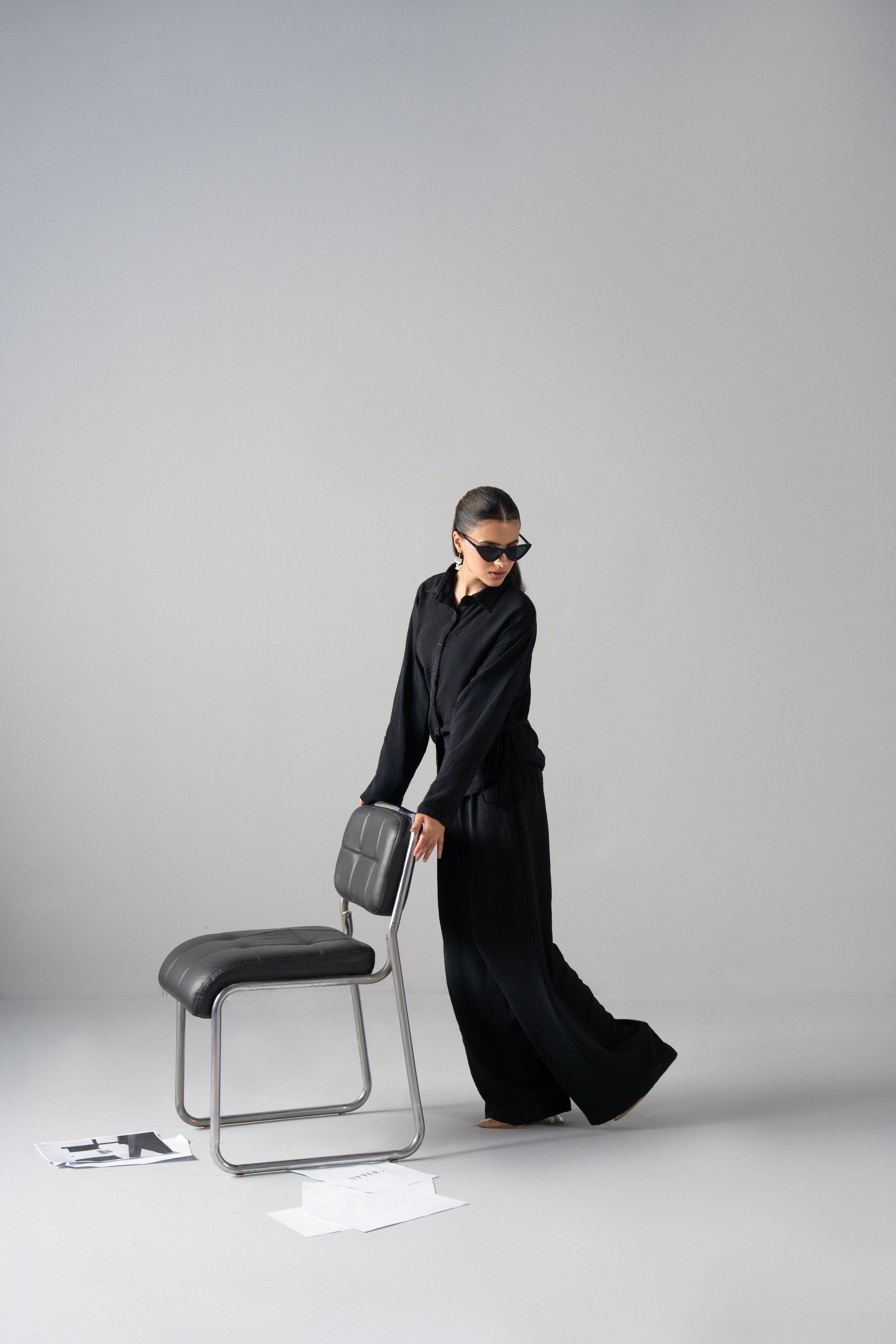 Placket-Tied Crunchic Set