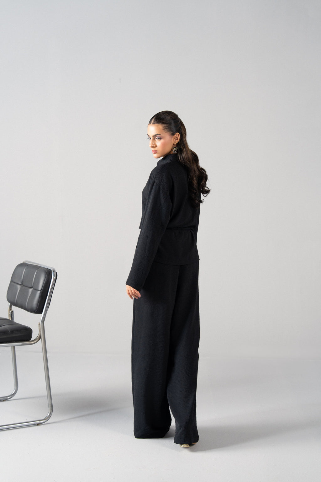Placket-Tied Crunchic Set