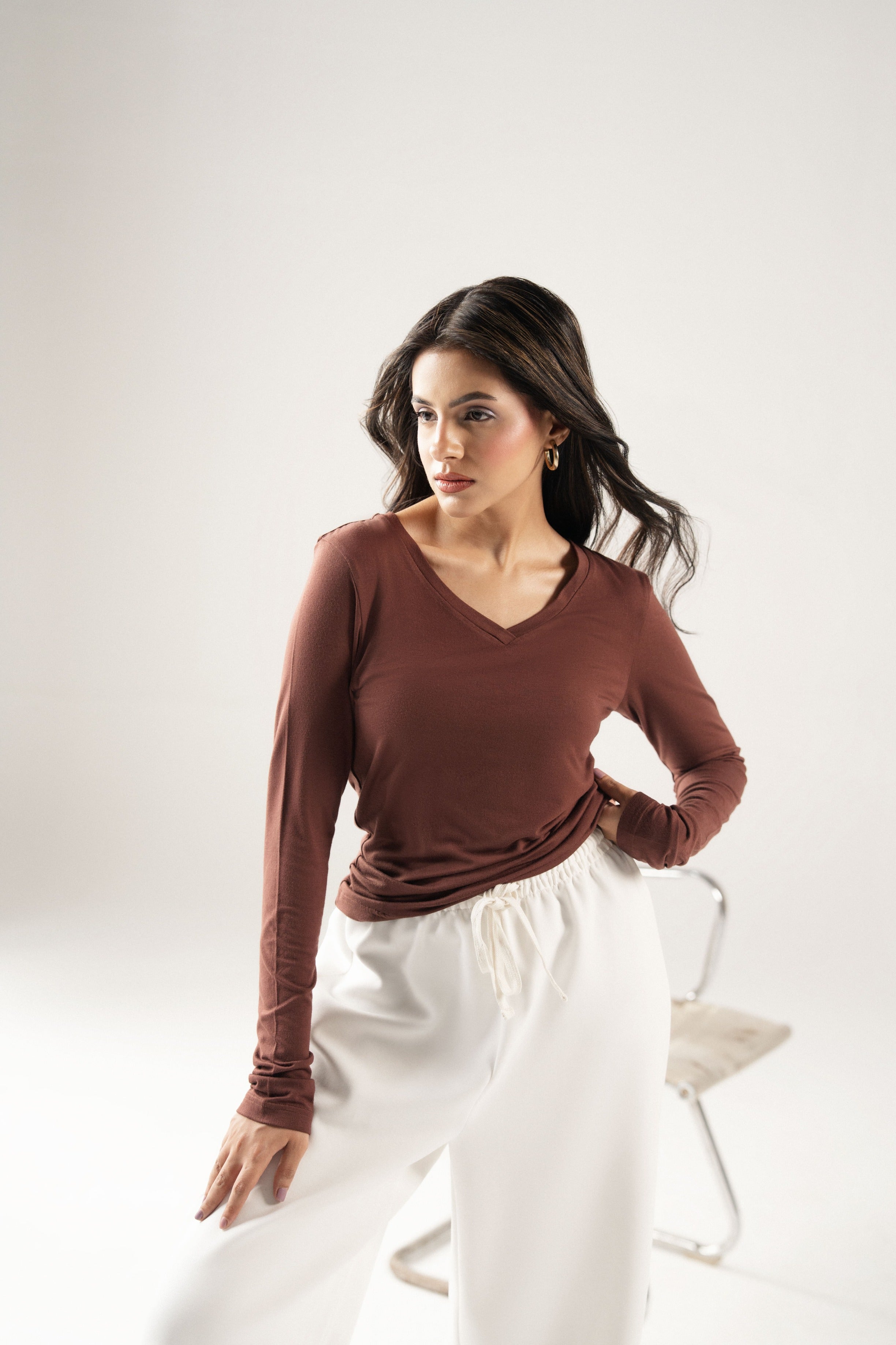 Linear V-Neck
