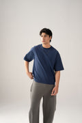 Midnight Blue Oversized Cotton Tee