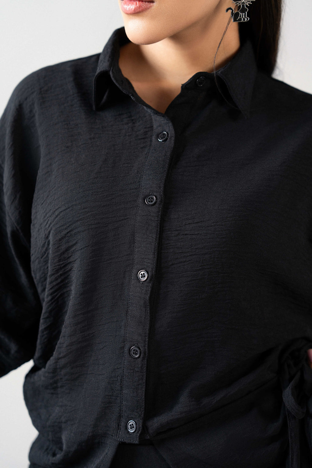 Placket-Tied Crunchic Set