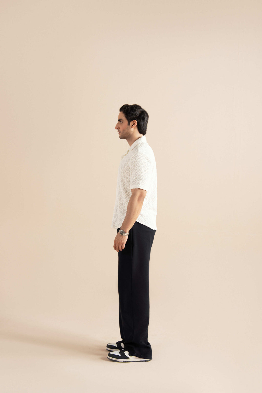 Self Textured Shirt White