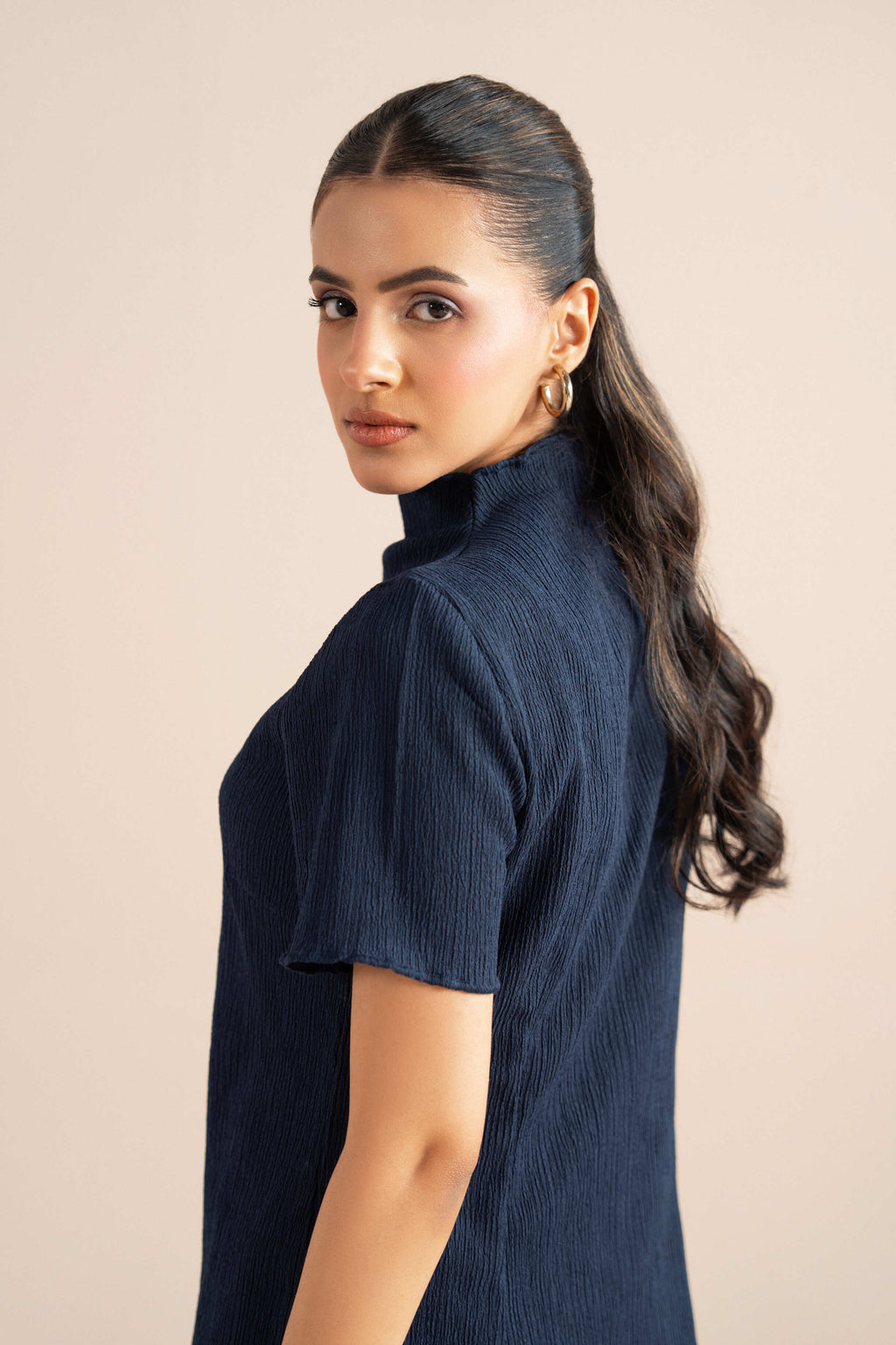 The Pleat-Neck Blouse Set